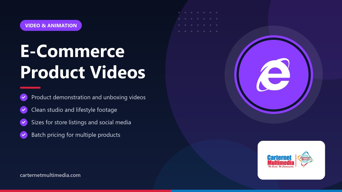 E-Commerce Product Videos - Carternet Multimedia