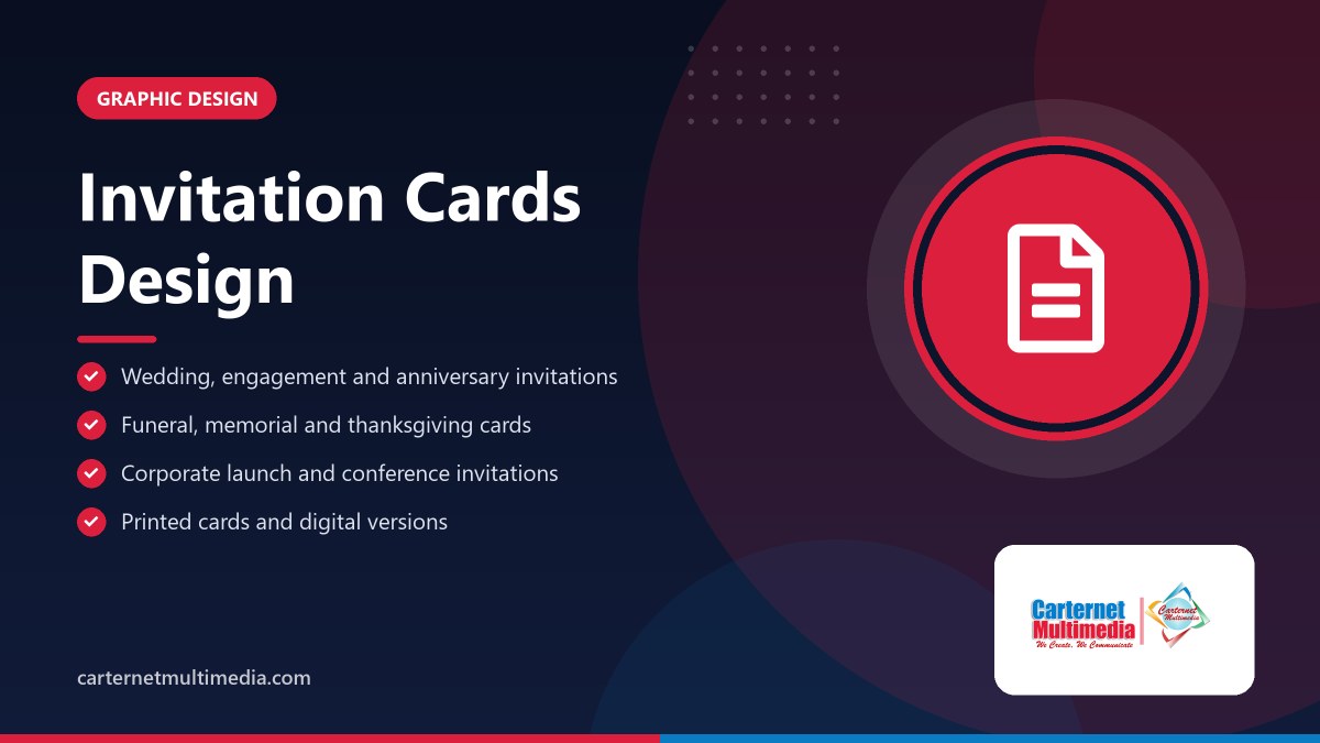 Invitation Cards Design - Carternet Multimedia
