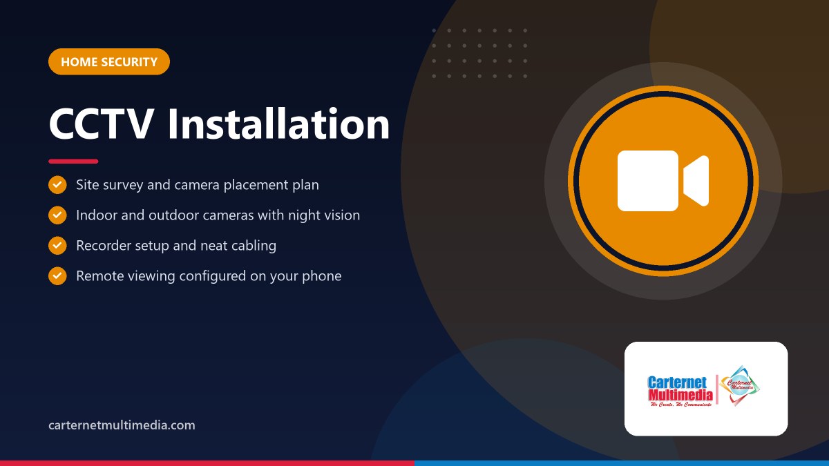 CCTV Installation - Carternet Multimedia