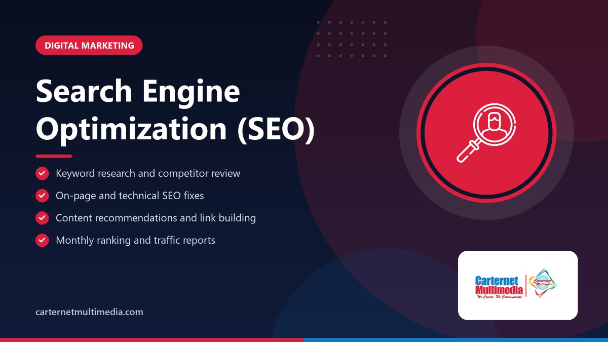 Search Engine Optimization (SEO) - Carternet Multimedia